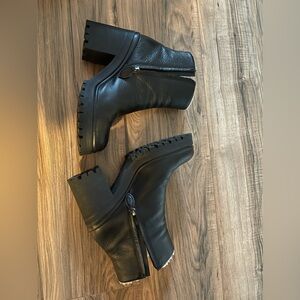 Rebecca Minkoff Shearling Lined Block Heel Booties